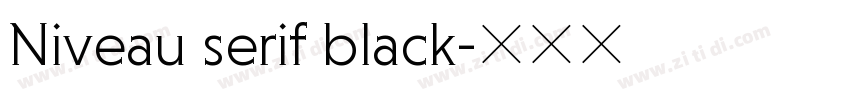 Niveau serif black字体转换